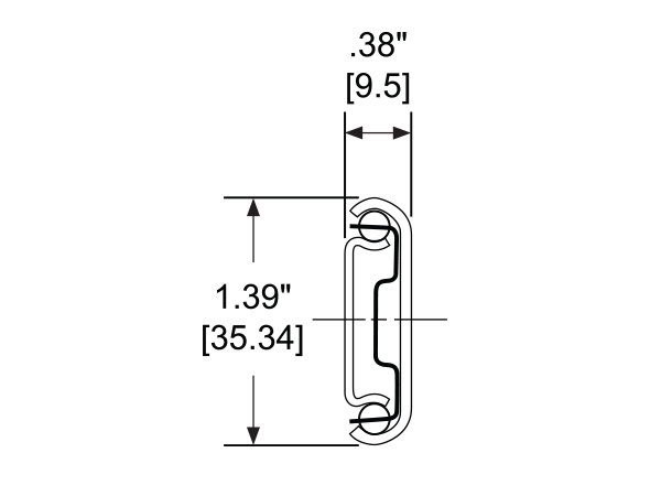 SS2028: Narrow Profile Slide Cross Section