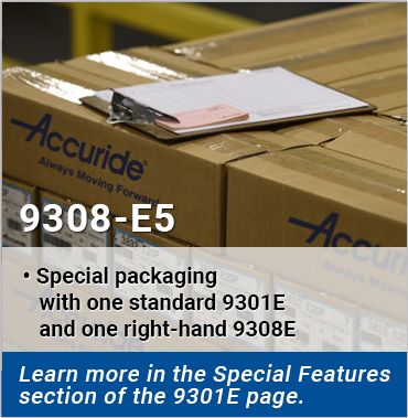 9308E5 - Special packaging with one standard 9301E and one right-hand 9308E